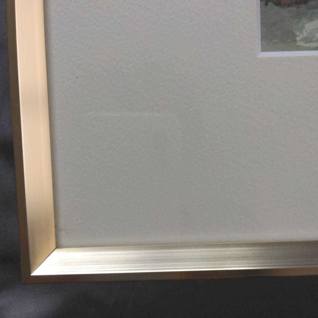 アート フレーム 額縁 ゴールド F6 水彩画 秋景 額装済み インテリア