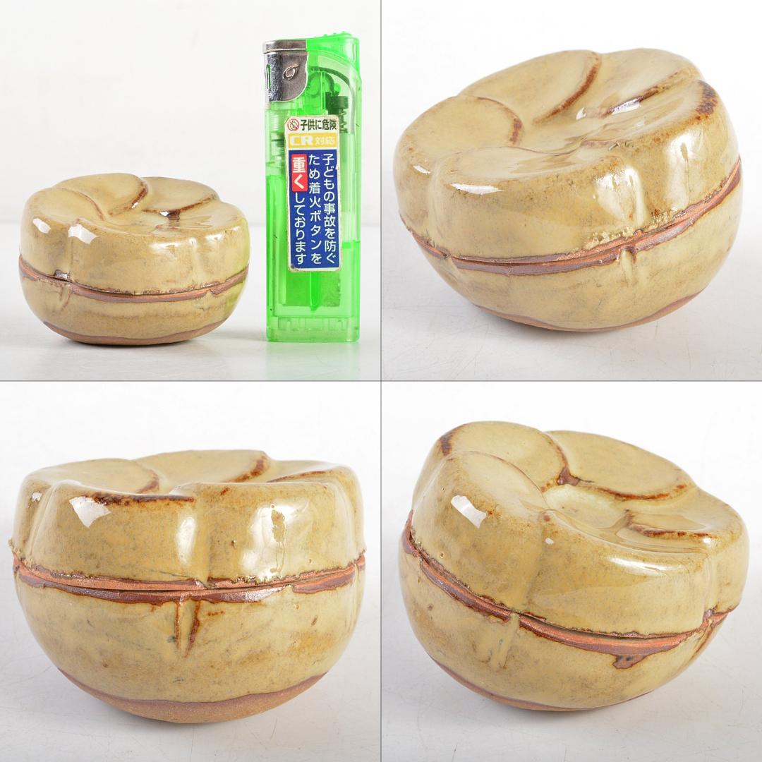 茶道具 高取焼 十四代亀井味楽造 梅香合 共箱 即中斎極め箱 M R5952