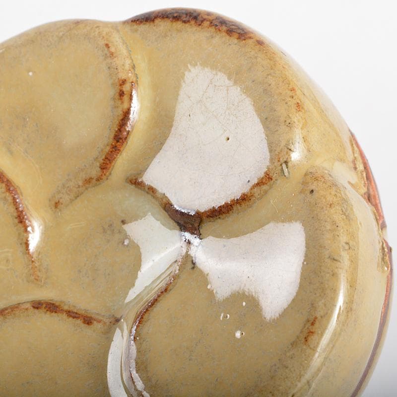 茶道具 高取焼 十四代亀井味楽造 梅香合 共箱 即中斎極め箱 M R5952