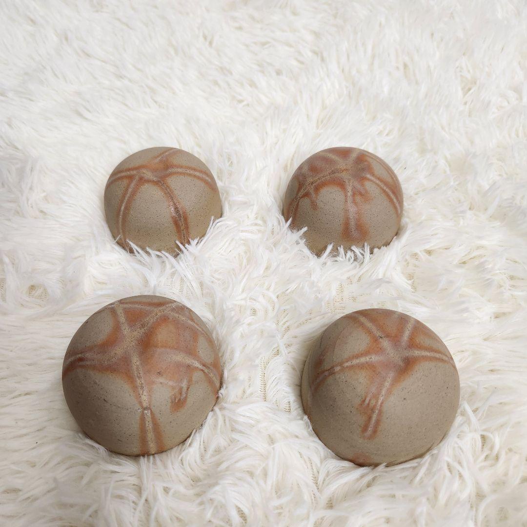 入手困難】長谷弘工業 備前焼 インシュレーター 緋襷（ヒダスキ）4個セット