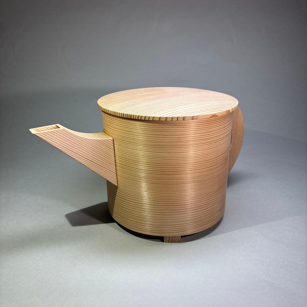 茶道具 杉木地 曲水指 元箱 新品)杉木地 曲水次(紙箱入) (