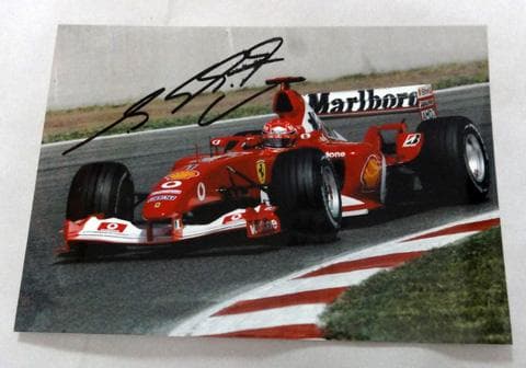 フェラーリ／ミハエル・シューマッハー直筆サイン入り額付生写真