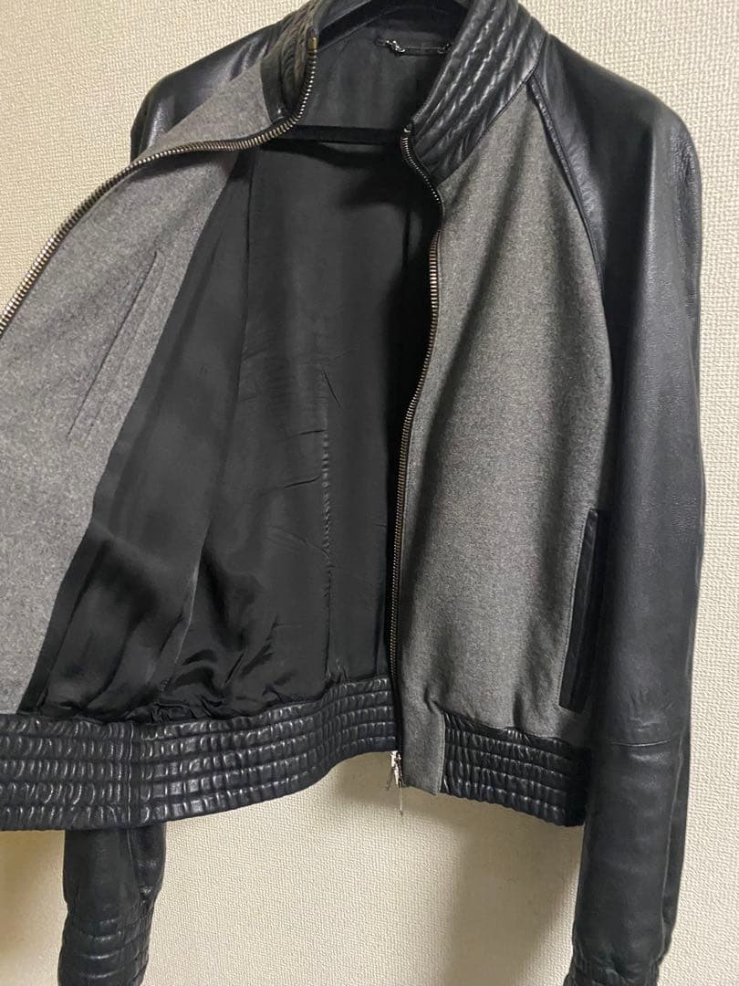 04aw dior homme レザーブルゾン スタジャン ディオールオム - メルカリ