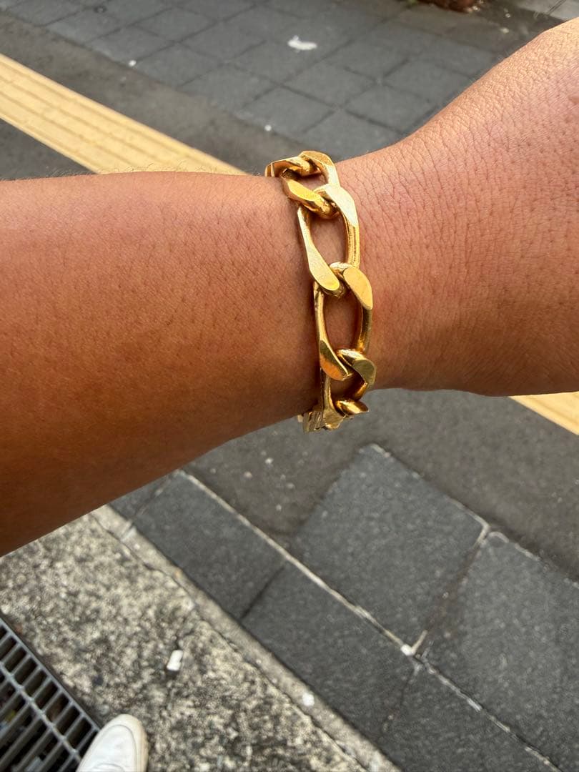 珍品 金巻き3ミクロン激渋ブレスレット19.5cm