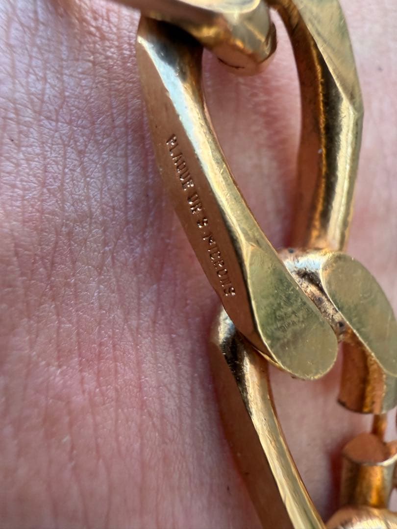 珍品 金巻き3ミクロン激渋ブレスレット19.5cm