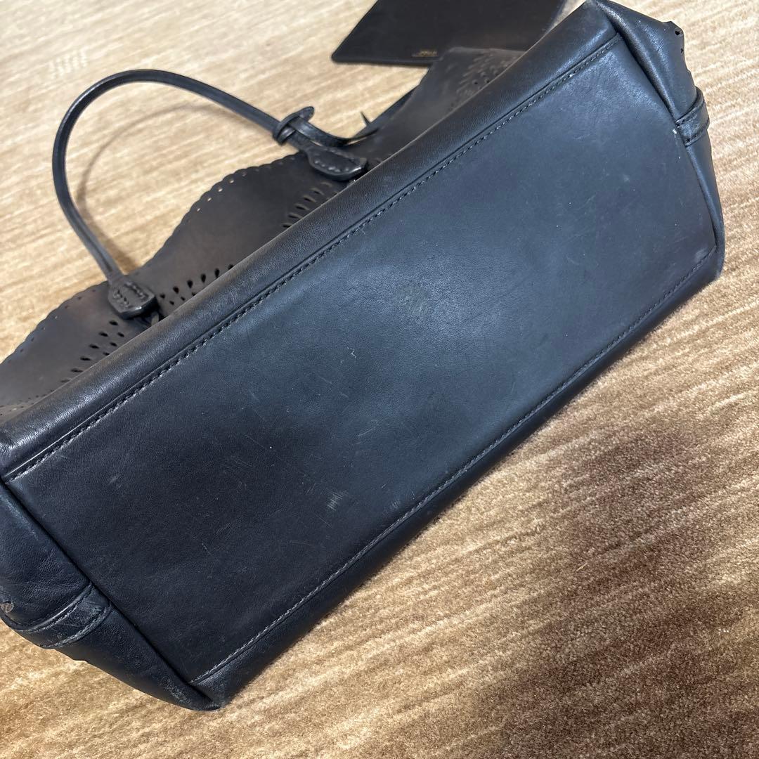 POLO ラルフローレン ブラック レザーバッグ
