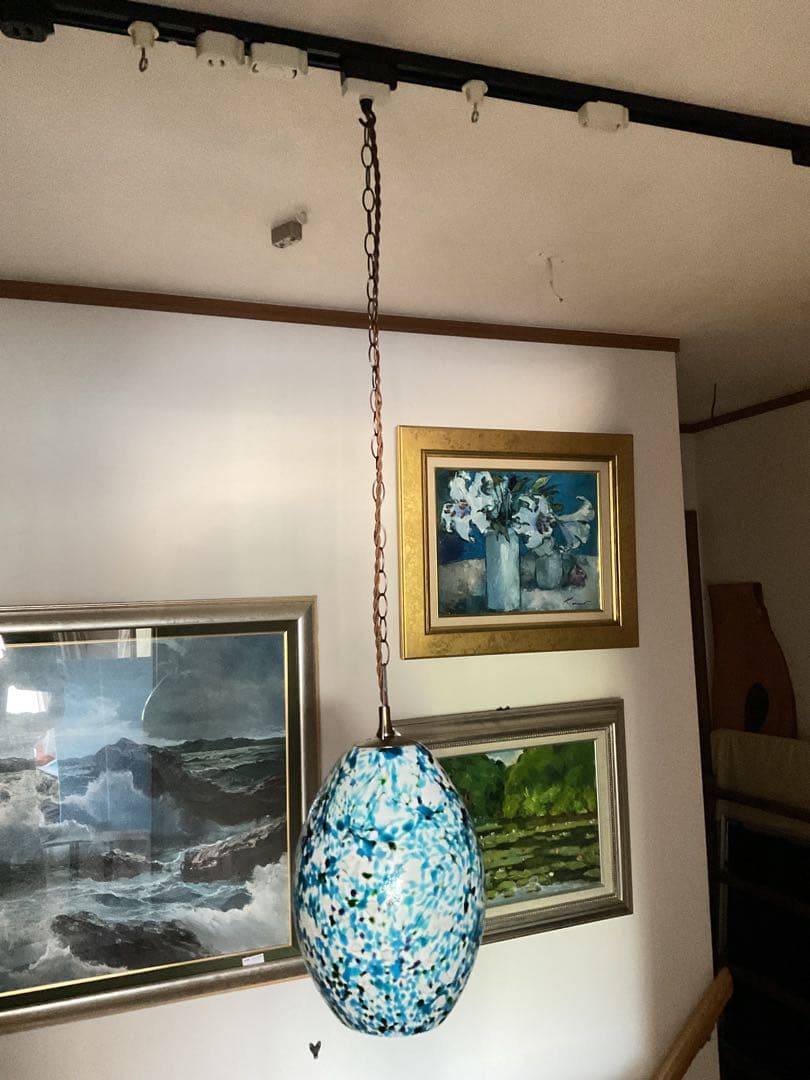 1960年代ヤマギワ・オリジナル「エッグ型ペンダントランプ