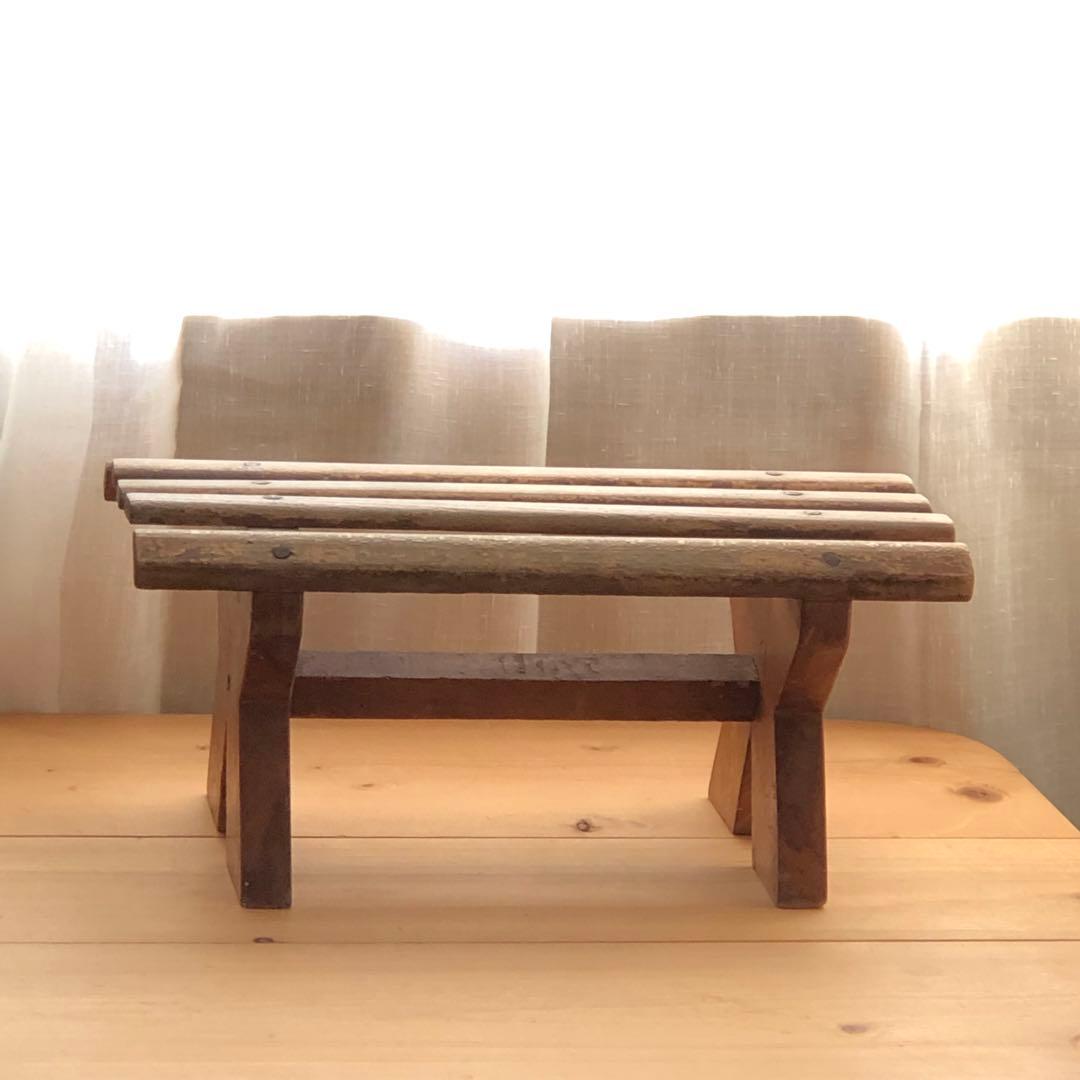 古い小さな踏み台　スツール　アンティーク　フランス　フットレスト　no.161