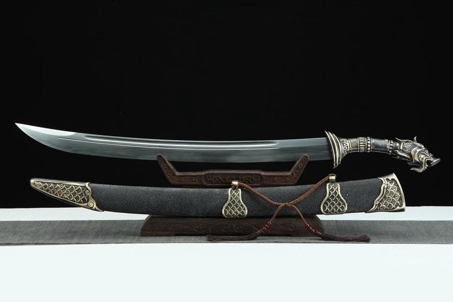 サメの皮の海竜刀 模造刀 居合刀 武士道 武具 漢剣 唐刀 龍泉剣 手鍛造打