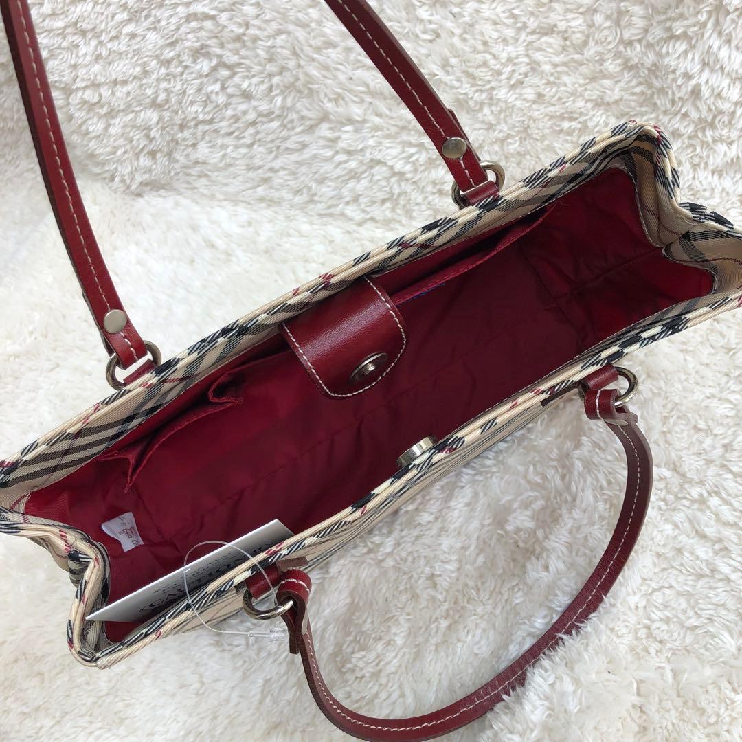 BURBERRY BLUE LABEL ノバチェック ハンドバッグ ベージュ