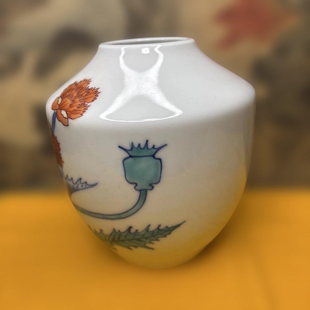 今泉今佑衛門 花瓶　錦芥子花瓶 箱付A1