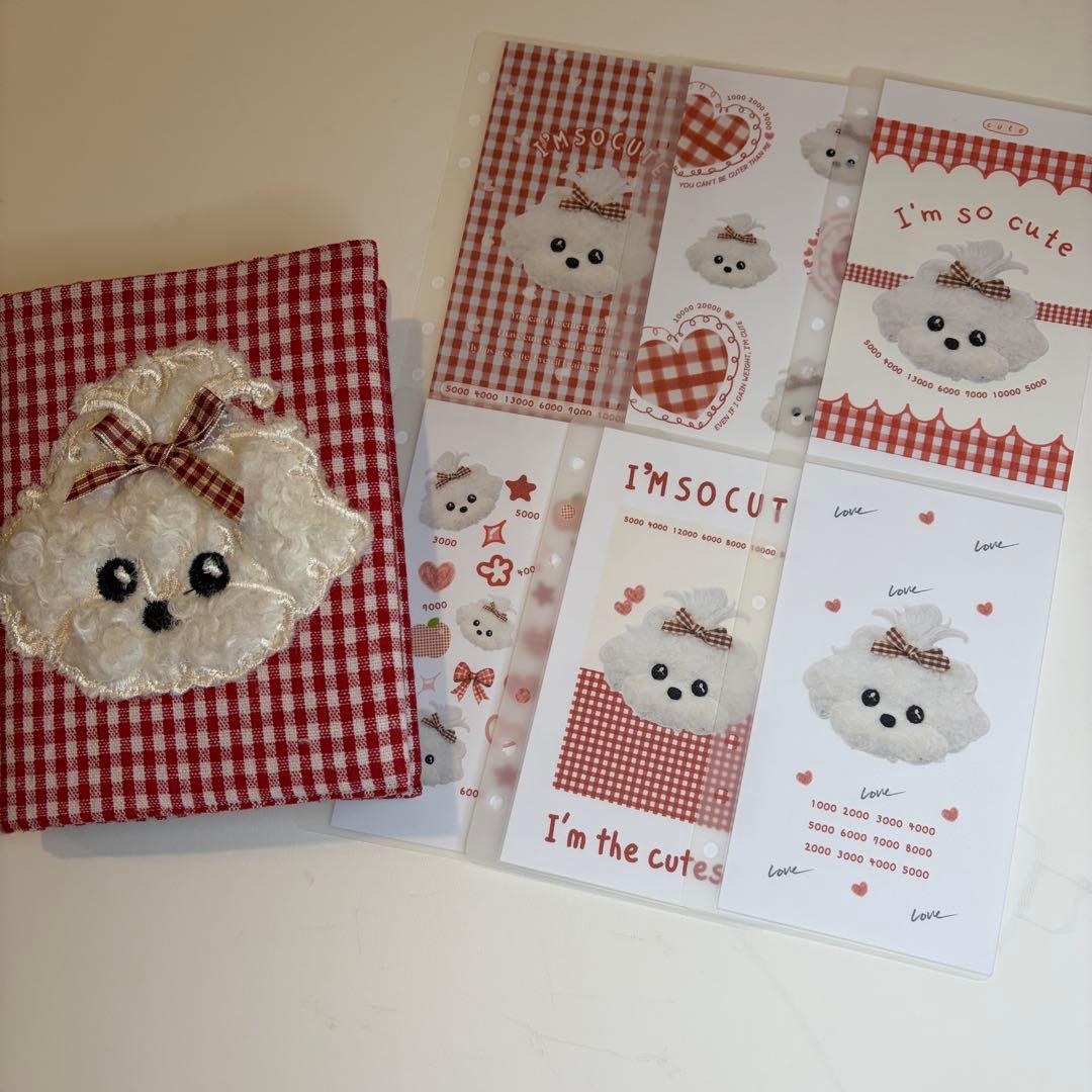 ラスト1点】ふわふわわんちゃん バインダーカバー リフィルセット A6