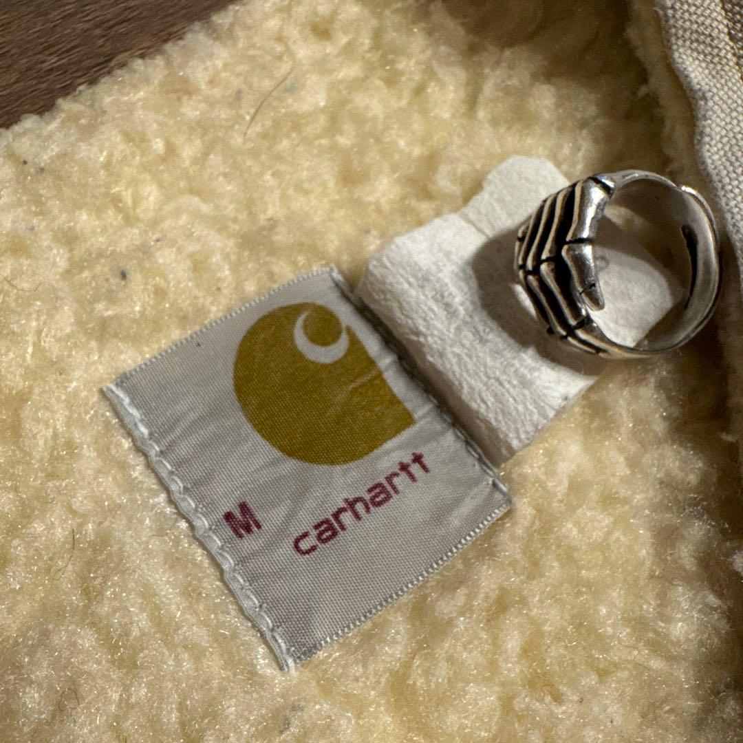 90s USA製 カーハート ダックベスト 雰囲気抜群 アイボリー ベージュ