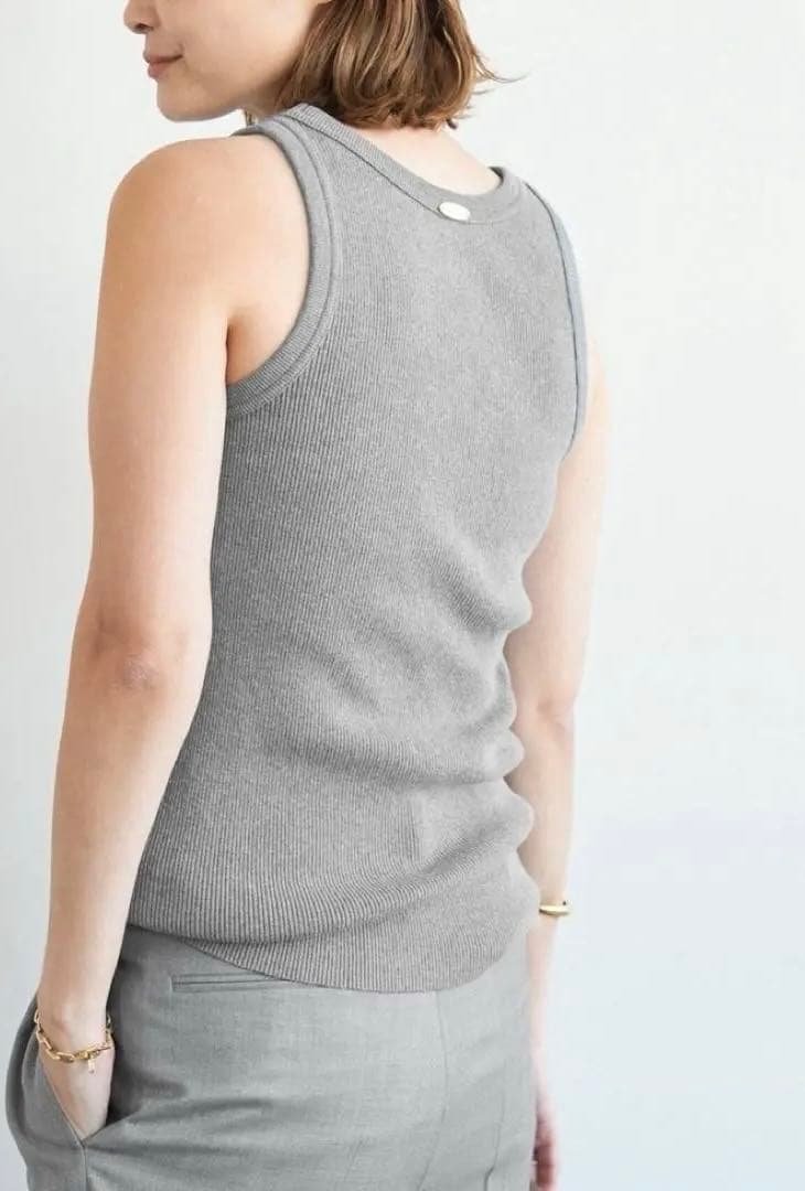 ドゥーズィエムクラス　LOREL RIB タンクトップ　グレー