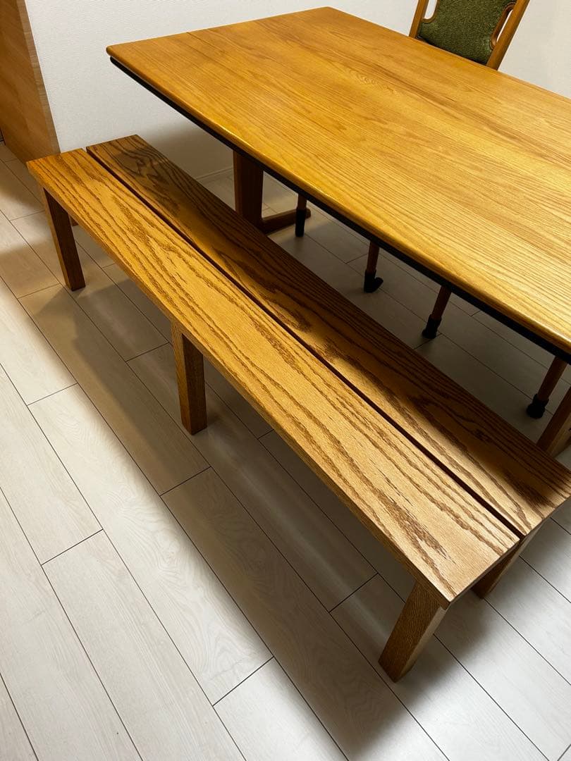 オーク材 ダイニングテーブルと椅子セット