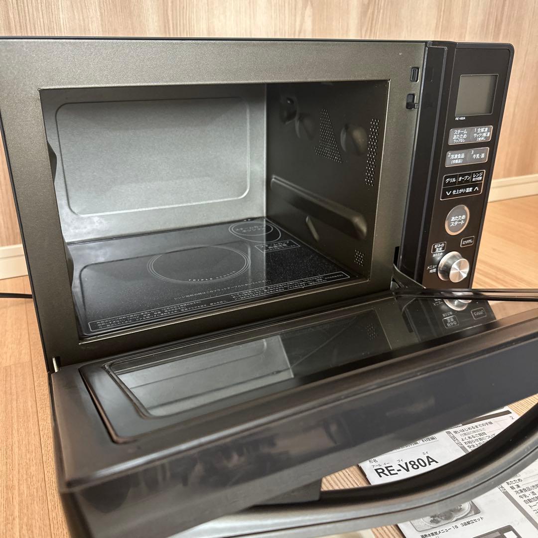 美品】SHARPオーブンレンジ RE-V80A-Bブラック
