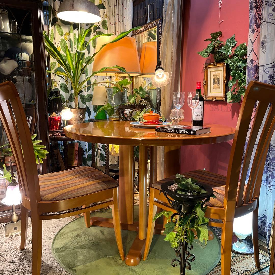 ゆ引き取り価格　カリモク　チターノ　スタイリッシュモダン　ラウンドテーブル