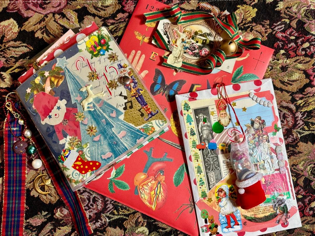 クリスマスおすそ分けファイル　ジャンクジャーナル　コラージュ素材