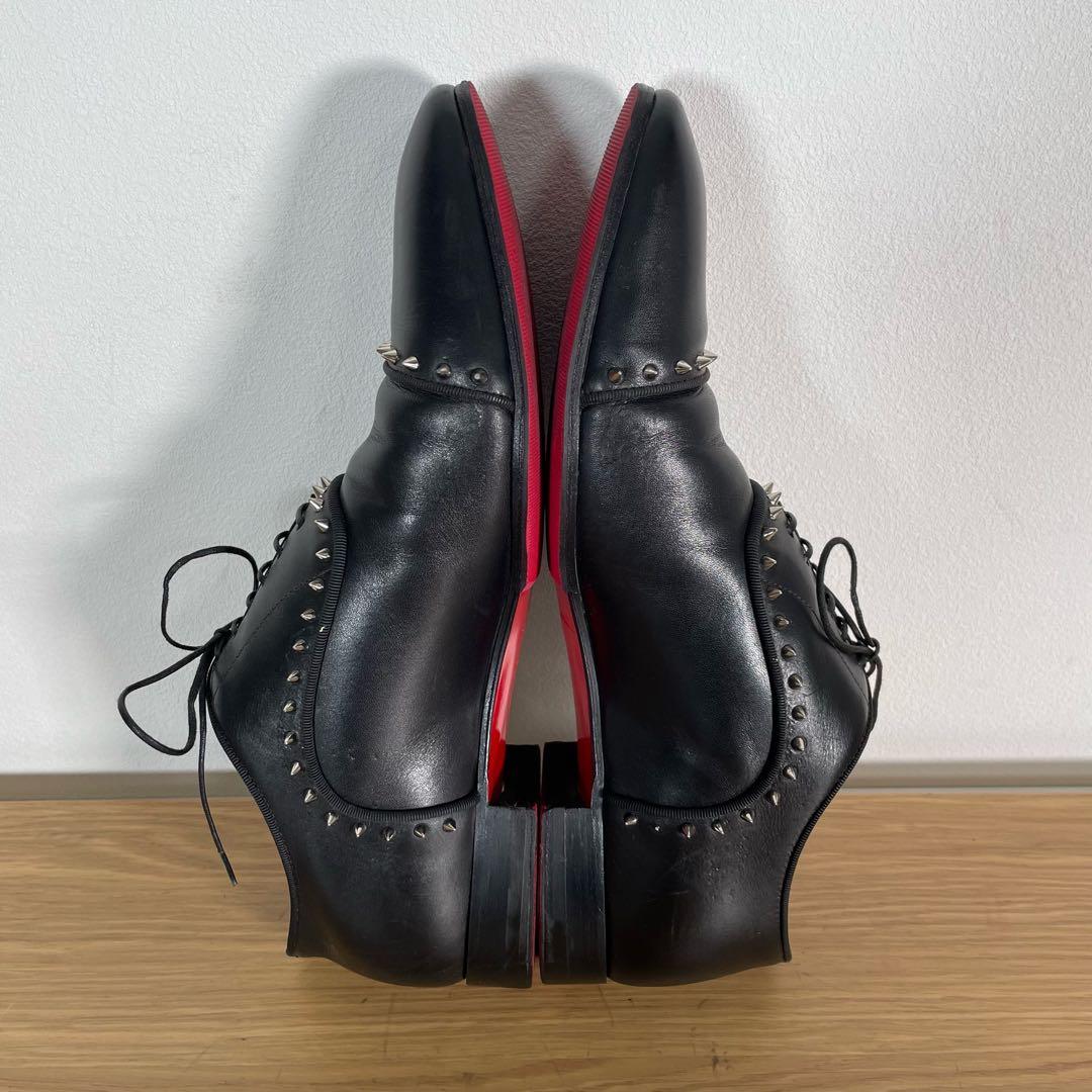 クリスチャンルブタン レザーシューズ ストレートチップ　スタッズ　黒 42.5