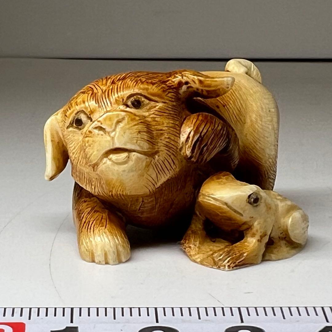 極上 犬とカエル 根付 寛公銘 29g 東キ8-0204☆2F タルサ - メルカリ