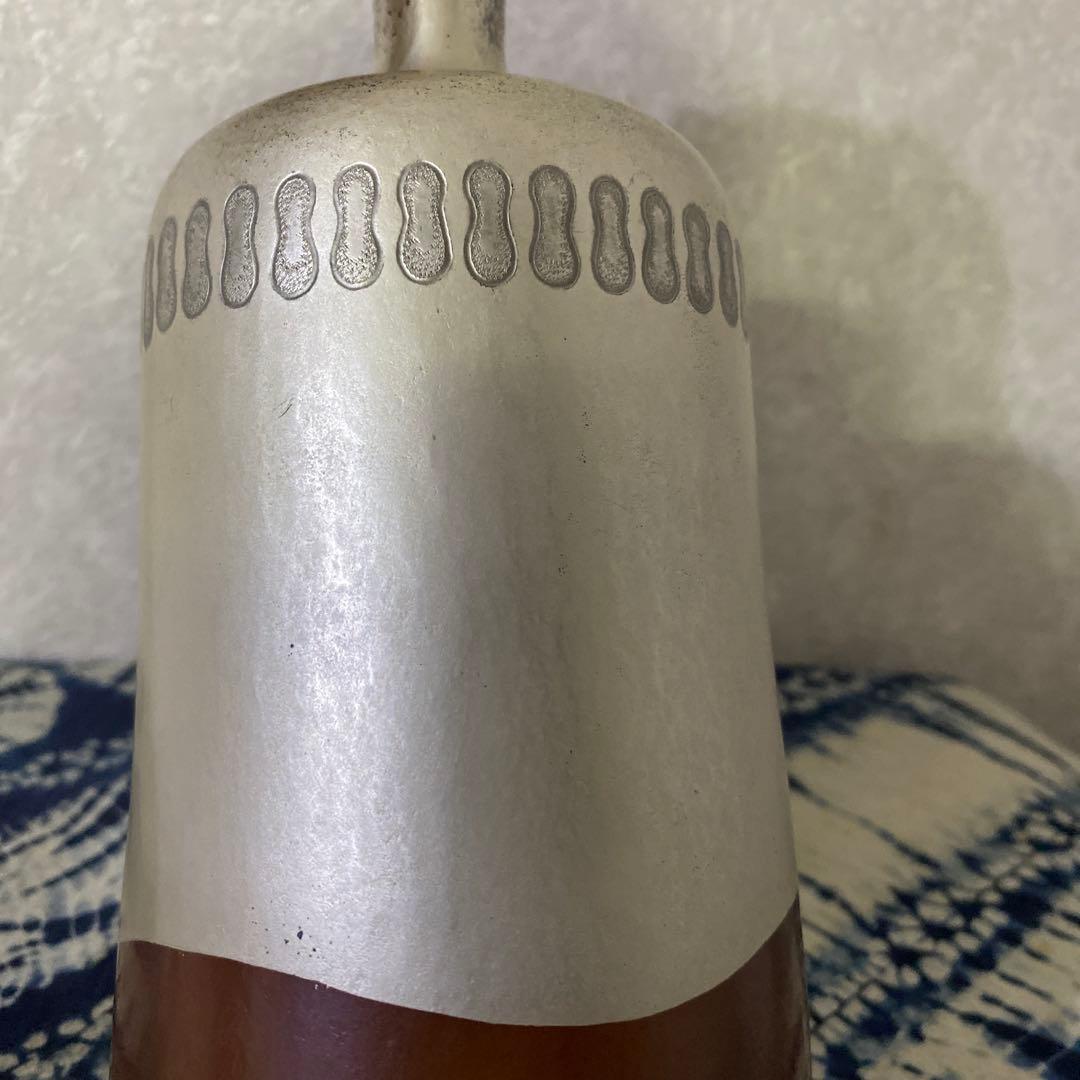 河内光昭作 銀製銅製 花瓶