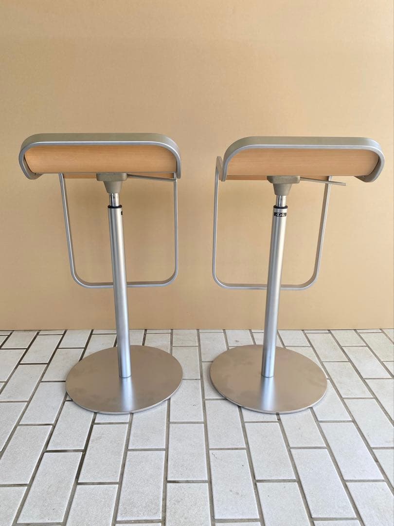 ラパルマ　LEM 昇降式 ハイスツール カウンターチェア　2脚セット