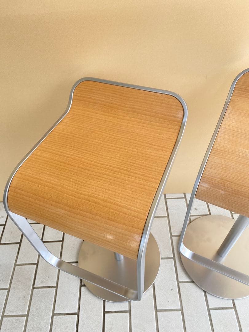 ラパルマ　LEM 昇降式 ハイスツール カウンターチェア　2脚セット