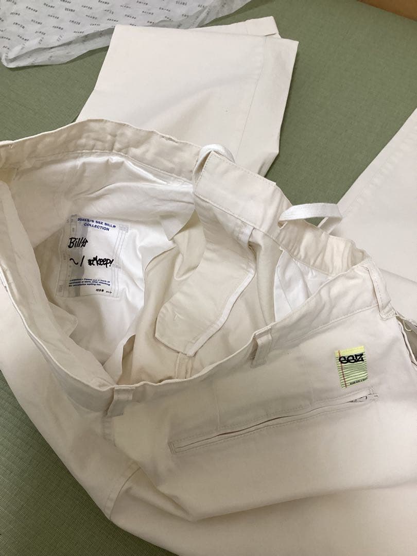 Beams SSZ BILL CHINO PANTS ホワイト Lサイズの通販はau PAY