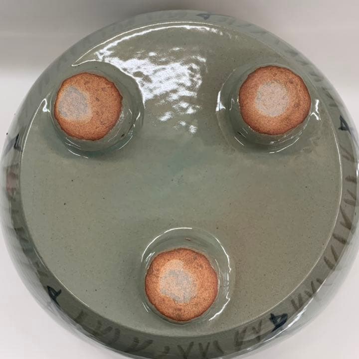 【紅鉢】西尾香舟　青磁　葦の絵