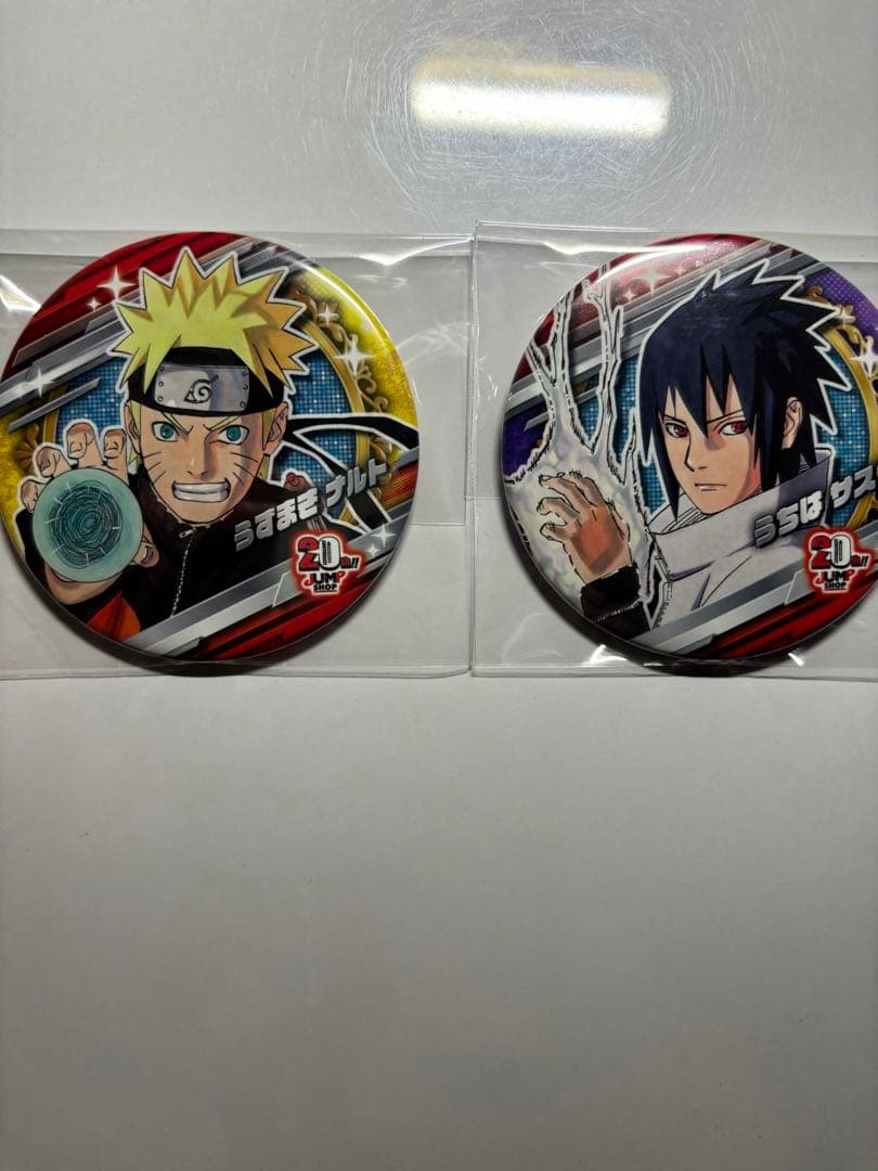 ジャンプショップ 20th オールスター缶バッジ NARUTO ナルト サスケ