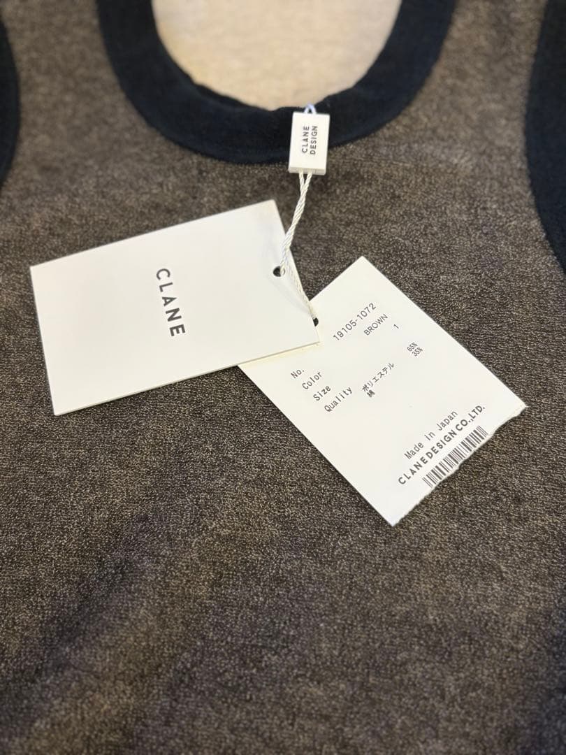CLANE PILE FLARE TANK TOPS ブラウン サイズ1