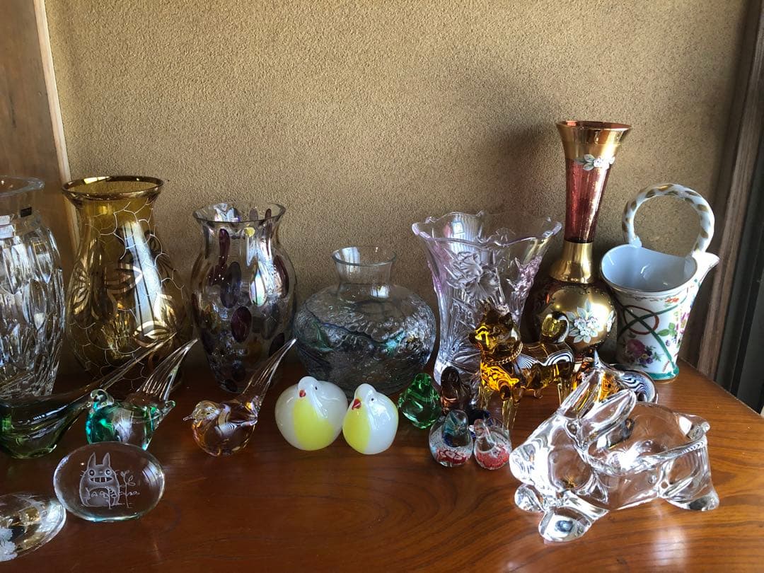 花瓶と置物 マイセン ボヘミアグラス ジブリ 干支 時計