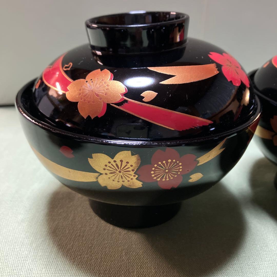 会津塗 蓋付きお吸物椀 雑煮椀 5客セット - メルカリ
