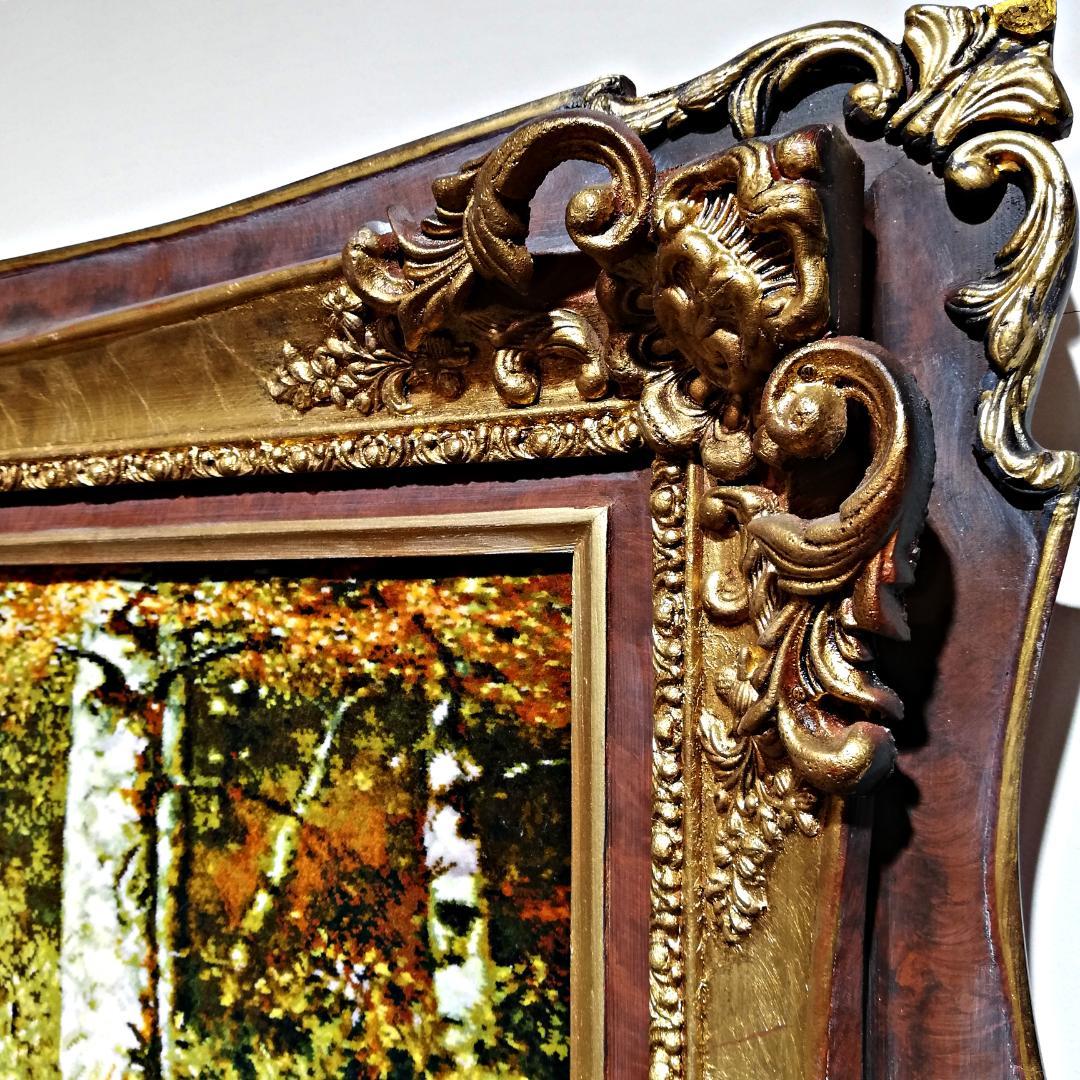 新春初売りセール▼ペルシャ絨毯 額装 タブリーズ 「水辺」