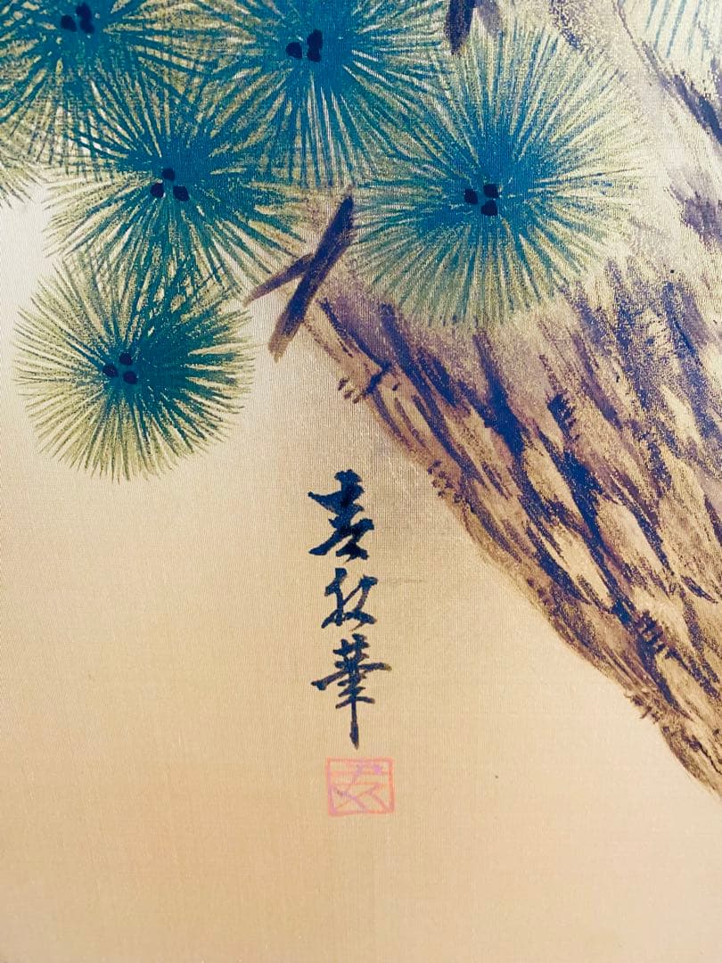 白い鳥の日本画 160cm x 90cm