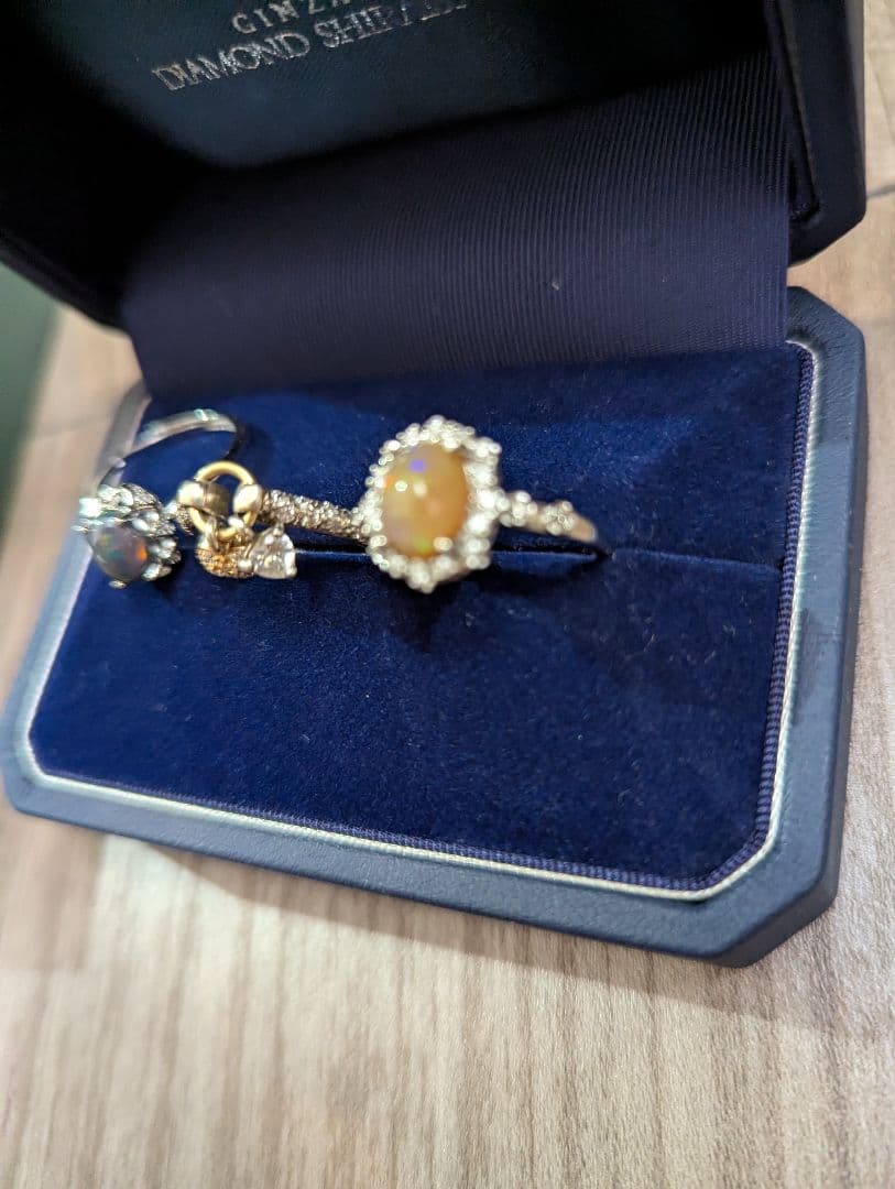 k18 ハートリング オパールリング 3点セット