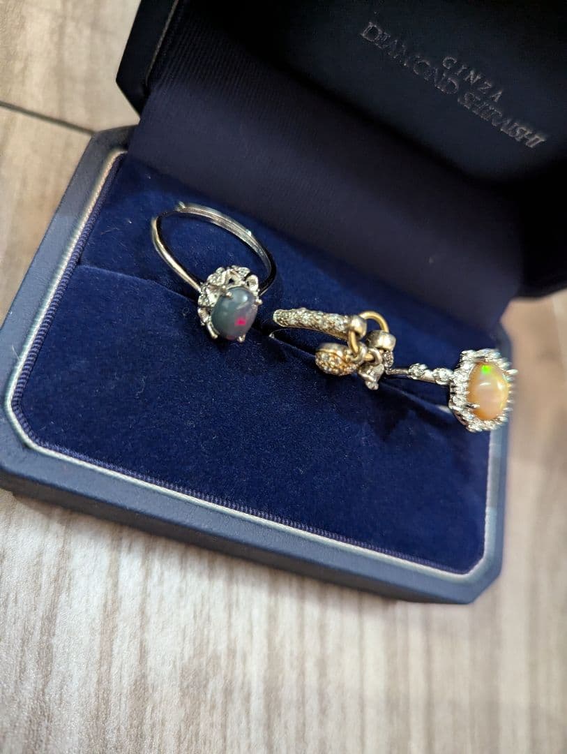 k18 ハートリング オパールリング 3点セット