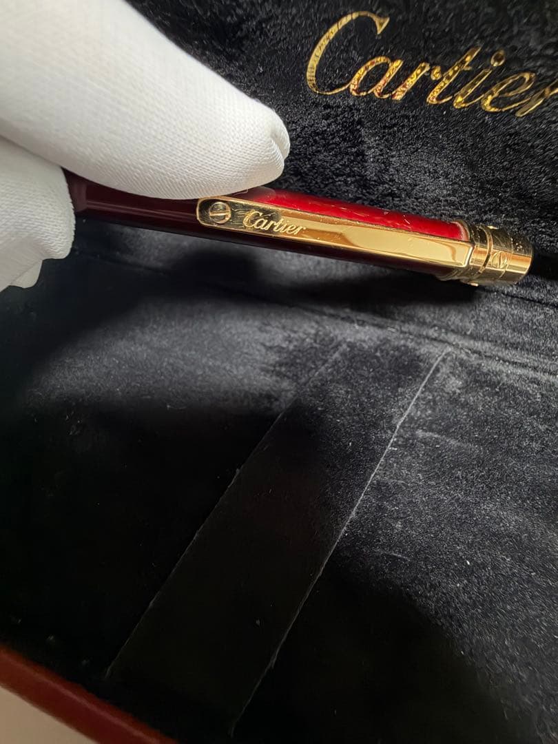 Cartier カルティエ ボールペン レッド ゴールド ボックス付き - メルカリ