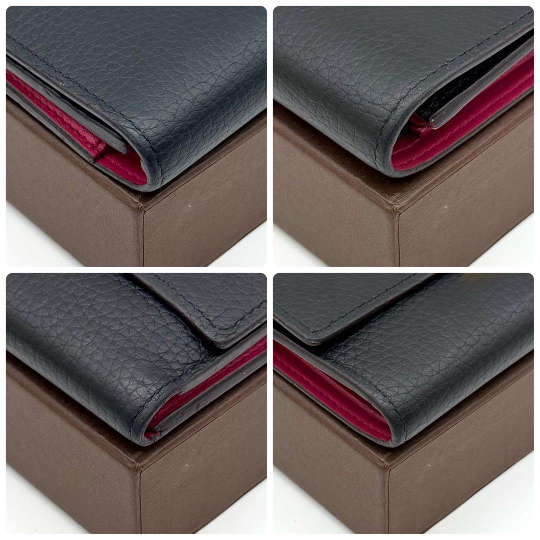 極上美品✨ルイヴィトン カプシーヌ コンパクト ブラック ピンク 財布