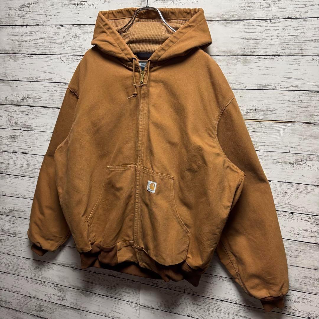 545【希少なXL】カーハート　ダック地　人気モデル　アクティブジャケット