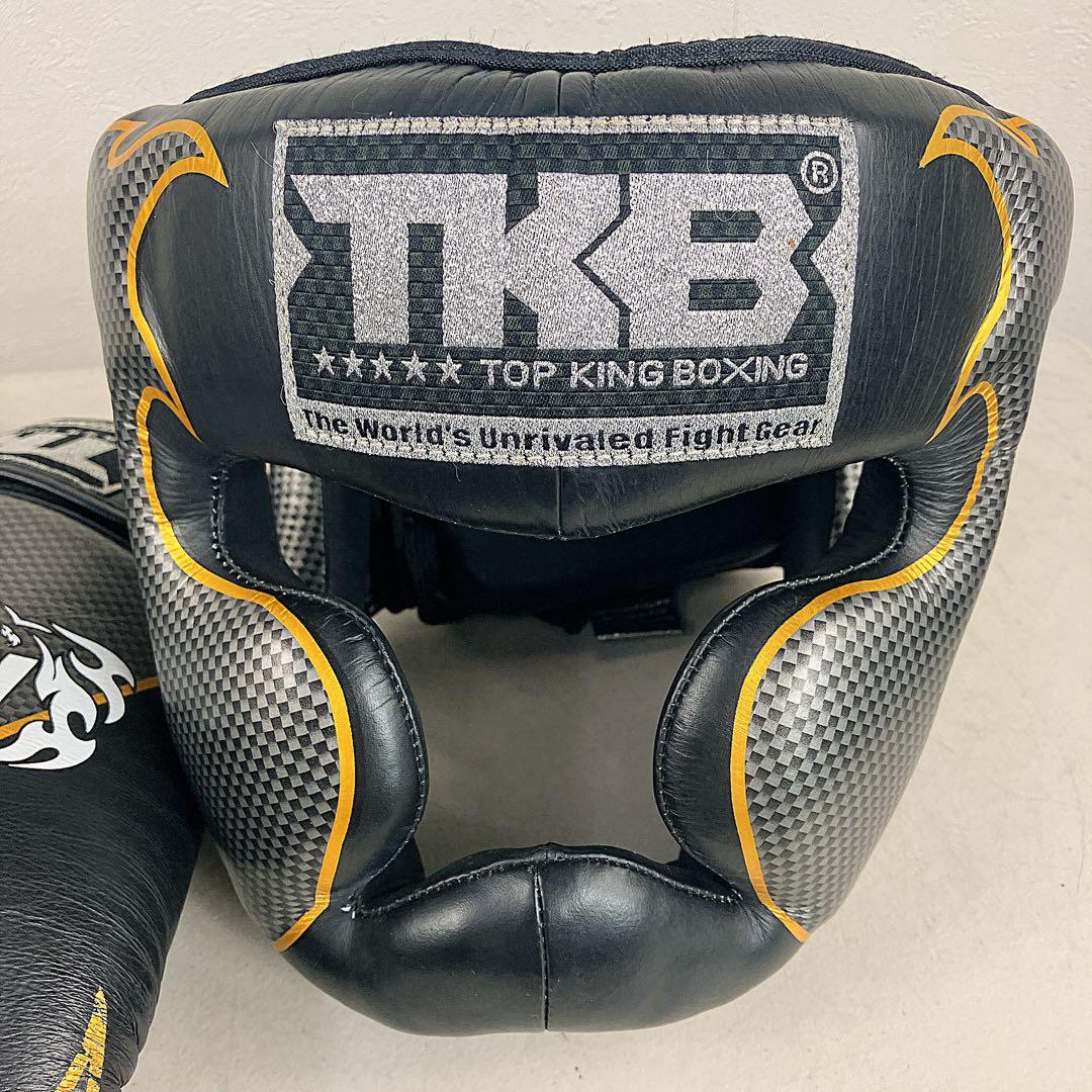 美品 王者ヘッドギア トップキング キックボクシング グローブ 14オンス L