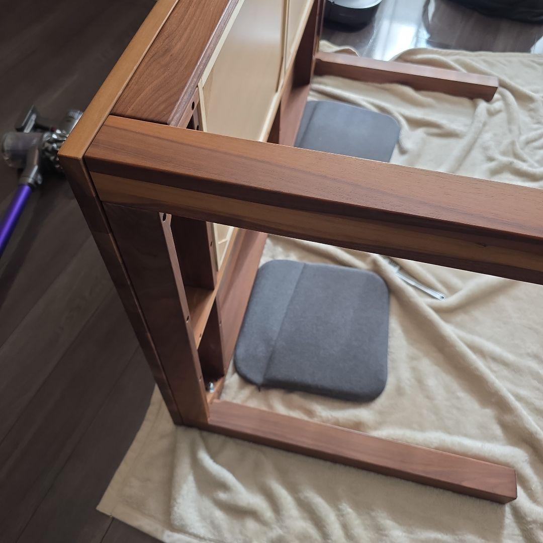 無印良品　木製テーブル (引出付) /ウォールナット材