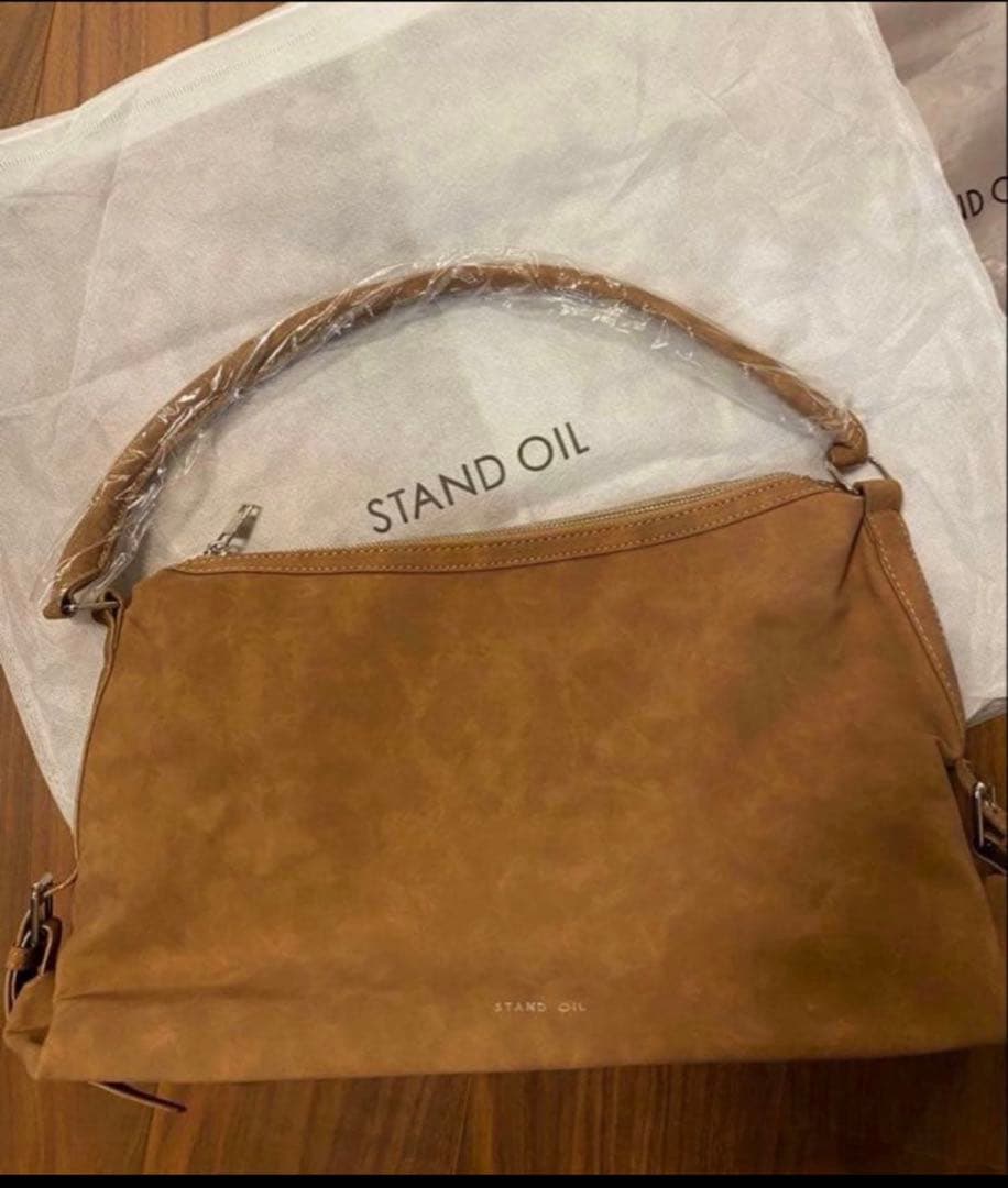 STAND OIL スエードハンドバッグ ブラウン