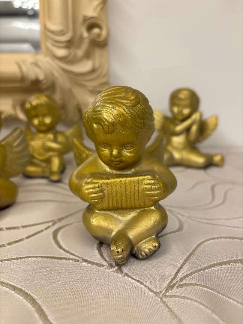 楽天市場】天使 置物 ゴールドの通販 ゴールドの天使の置物 5体セット