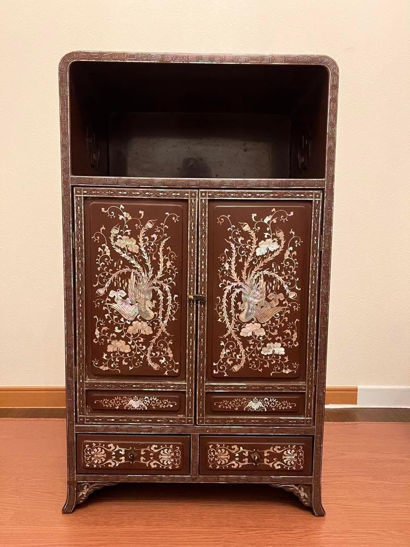螺鈿家具棚ラックアンティーク骨董品