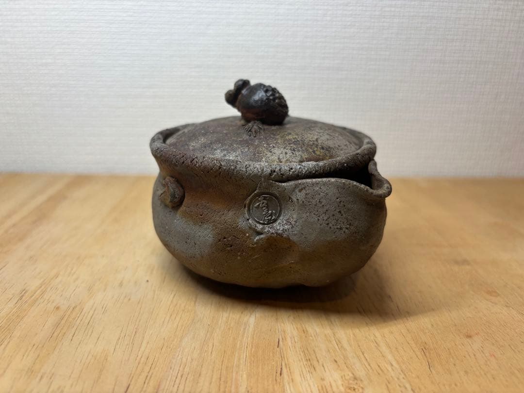 ㊵備前焼 宝瓶 登り窯 ザクロ 柘榴 ざくろ 手びねり 急須 ⑭備前焼 宝瓶