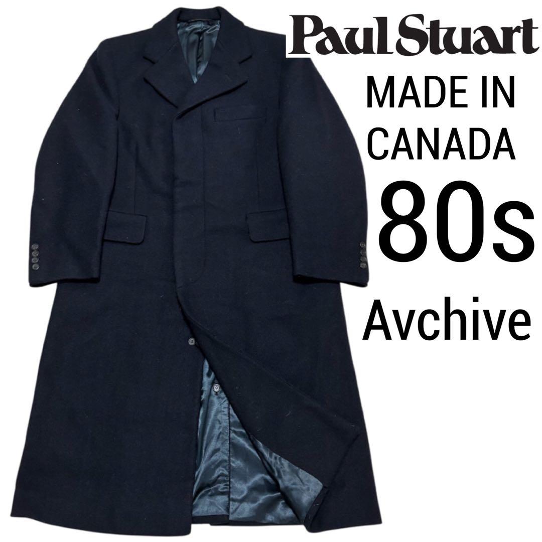 80s アーカイブ□ポールスチュアート□カナダ製 肉厚メルトン