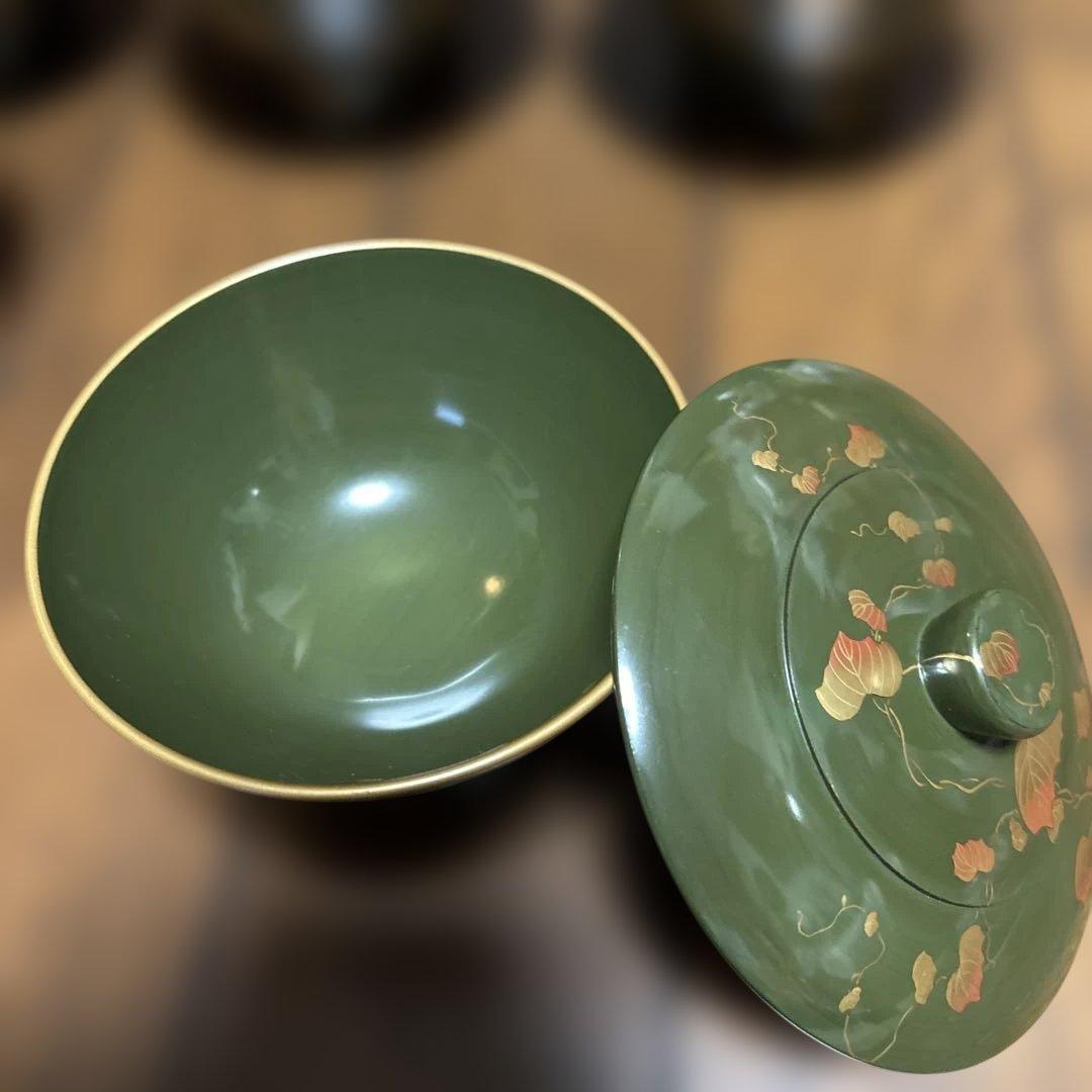 期間限最終処分特価逸品輪島アンティークお吸い物椀五客セット煮物や向