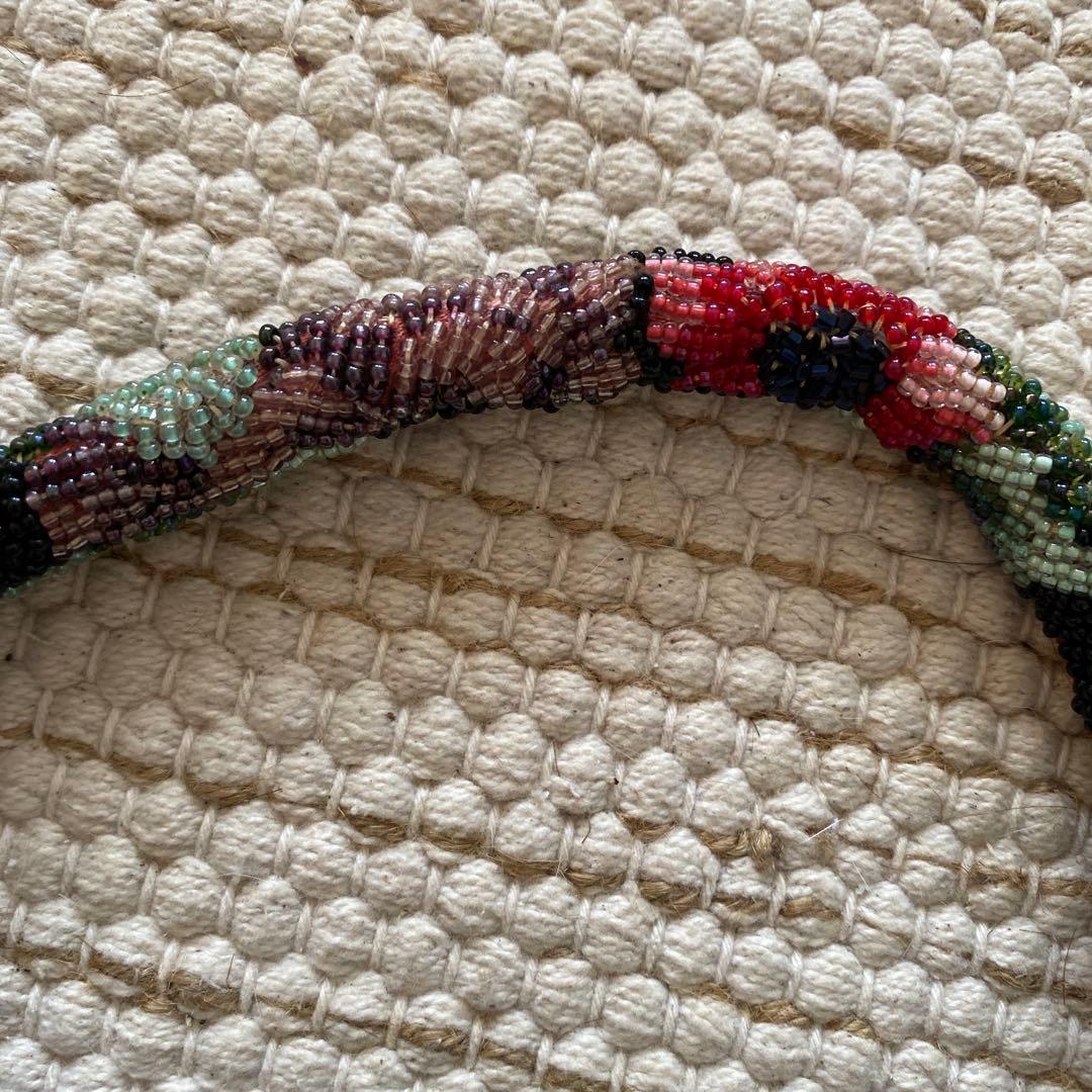 総ビーズ　ハンドバッグ　アンティーク　ヴィンテージ　昭和40年代　レトロ　和装