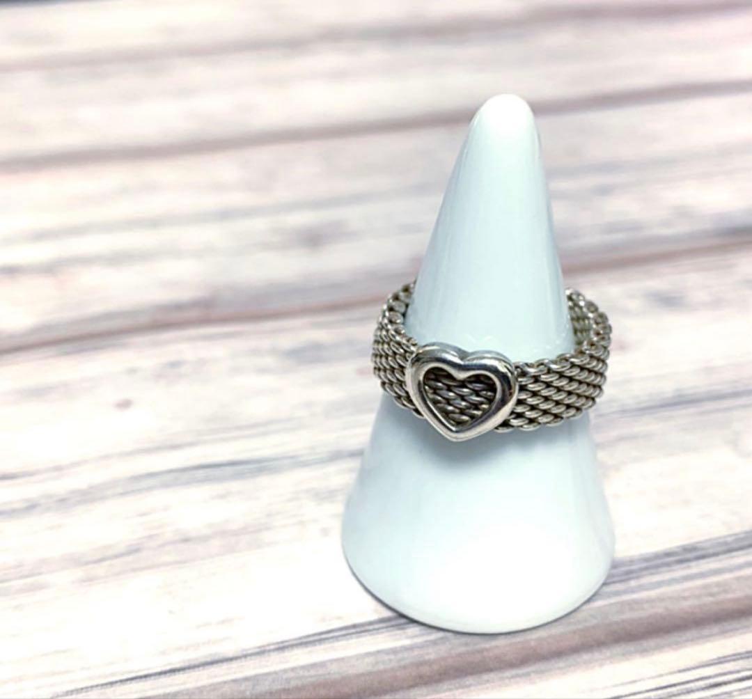 TIFFANY & Co. サマセットメッシュ ハートSVリング